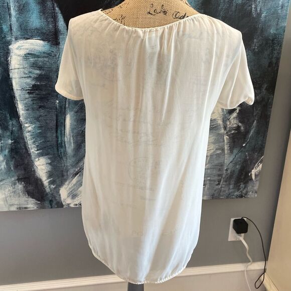 100% SILK Sheer Kenzie Blouse - Picture 4 of 8